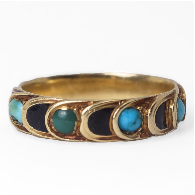 Turquoise Enamel Eternity Ring