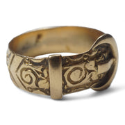 1912 18k Gold Wedding Buckle Ring