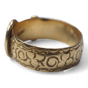 1912 18k Gold Wedding Buckle Ring