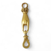 Georgian 18k Gold Ivy Leaf Hand Charm Hanger