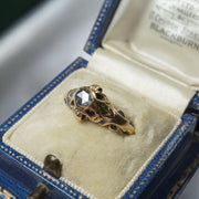 16th Century Enamel Rose Cut Diamond Ring