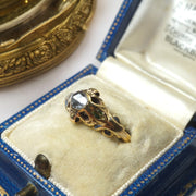 16th Century Enamel Rose Cut Diamond Ring