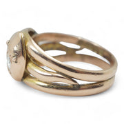 Late Edwardian Chunky Diamond Entwined Snakes Ring