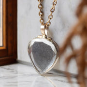 Georgian Faceted Rock Crystal Heart Locket