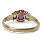 Victorian 18k Garnet & Chrysolite Ring