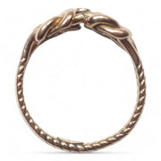Victorian Rose Gold Braided Lovers Knot Ring