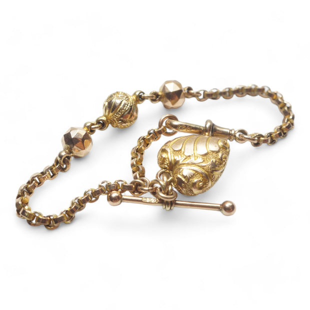 Gold Albertina Heart & Orb Bracelet