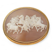 15k Gold Victorian 'Horses of the Sun' Cameo