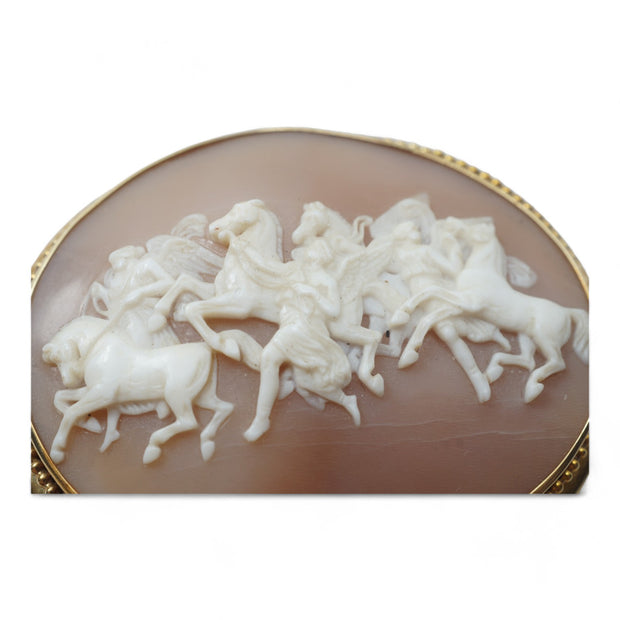 15k Gold Victorian 'Horses of the Sun' Cameo