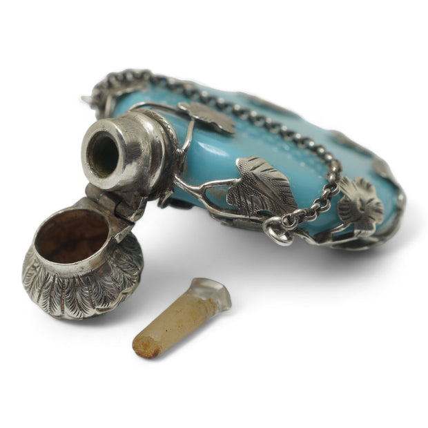 Victorian Cobalt Blue Scent Bottle Pendant