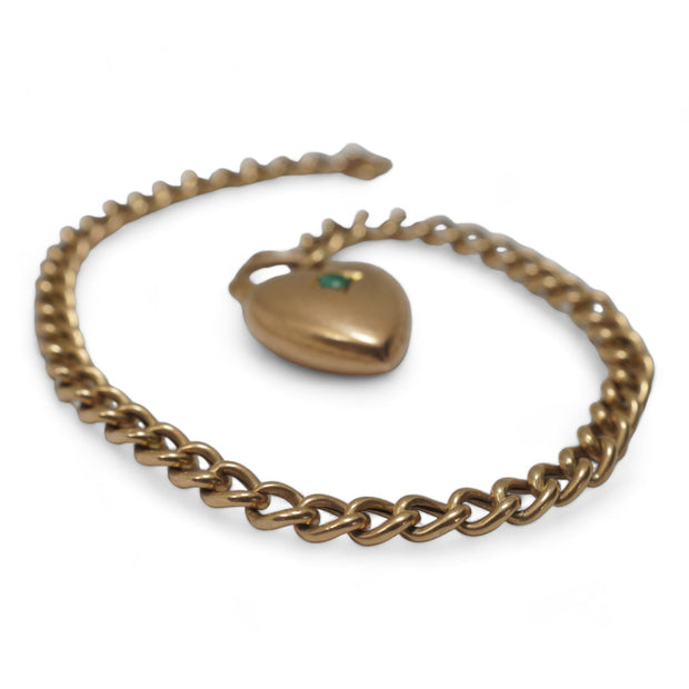 Late Victorian 15k Gold Curb Link Bracelet