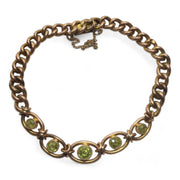 Edwardian Peridot Curb Link Bracelet