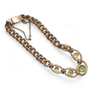 Edwardian Peridot Curb Link Bracelet