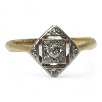 Art Deco Open Worked Cluster Ring