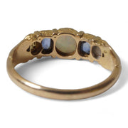 Victorian 18k Gold Opal and Ceylon Sapphire Ring